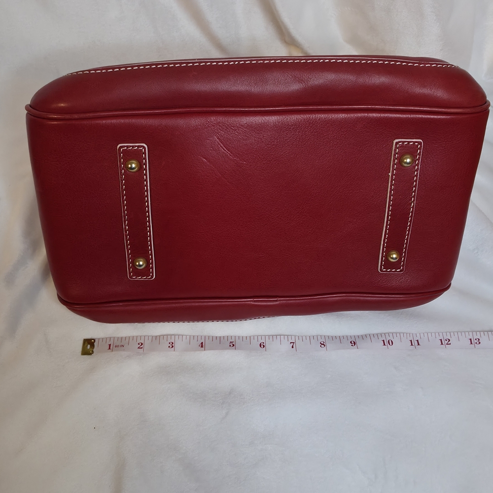 Dooney & Bourke Red Leather Satchel - Picture 10 of 16